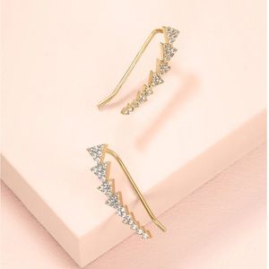 Stella & Dot Pavé Triangle Path Ear Climber